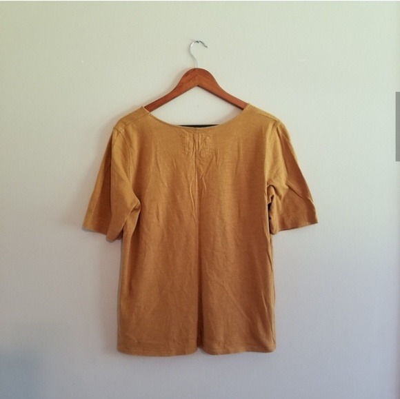🌵4/$25 Anthropologie Pure + Good Mustard Tee - Picture 3 of 5
